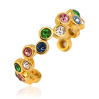 Confetti Bloom Ring 18k Gold Floral Statement Design UK – Akai G Jewels