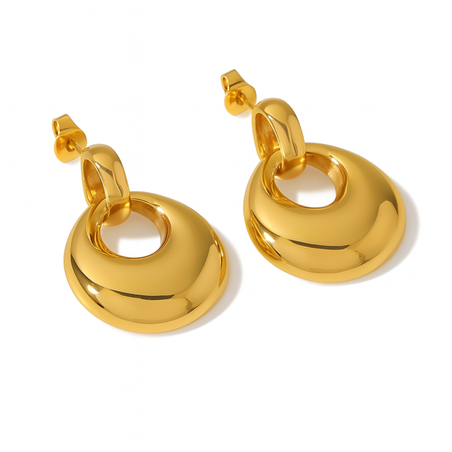 Marigold Drop Earrings 18k Gold Floral Design UK – Akai G Jewels