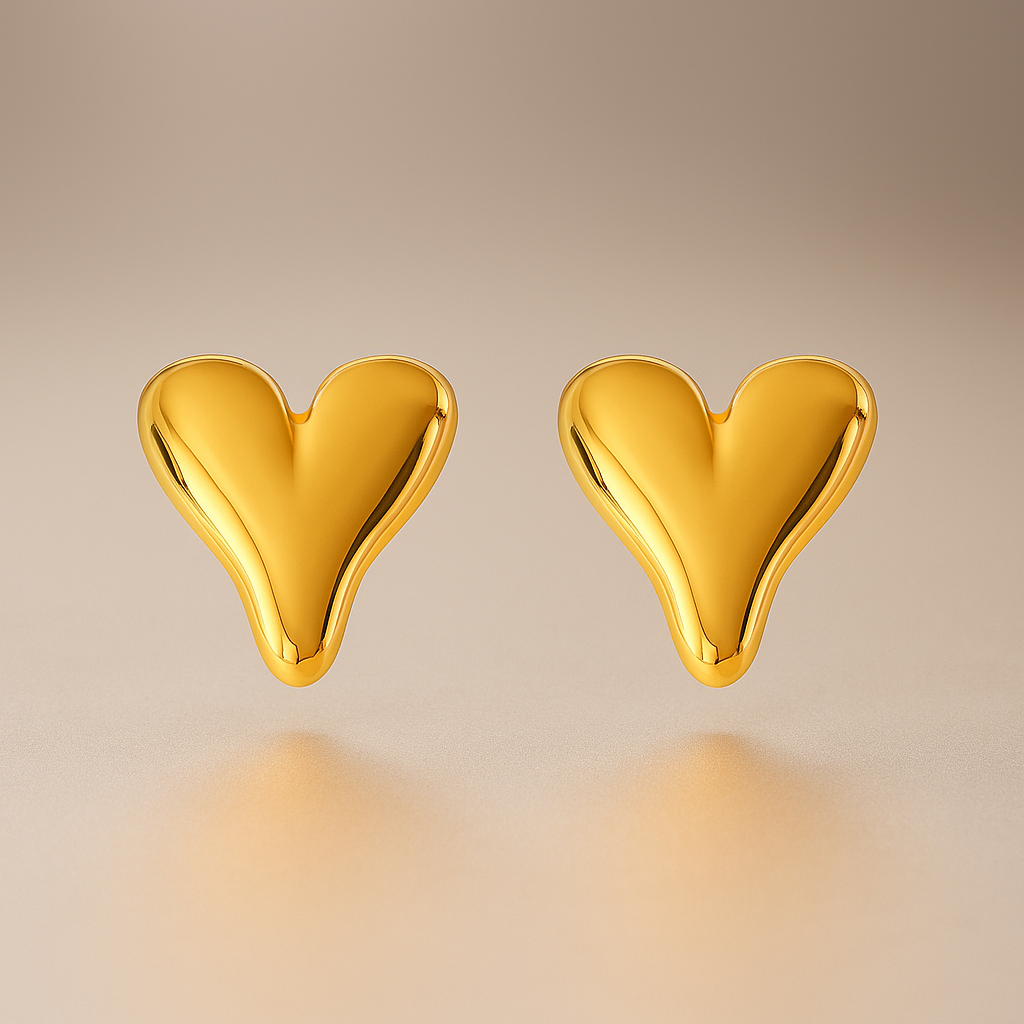 Camellia Stud Earrings 18k Gold Floral Design UK – Akai G Jewels