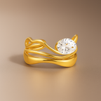 Cascade Ring 18k Gold Plated Statement Design UK – Akai G Jewels