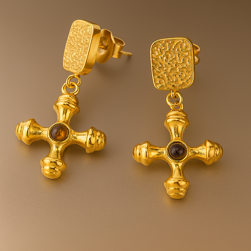 18k Gold Amara Drop Earrings UK – Akai G Jewels