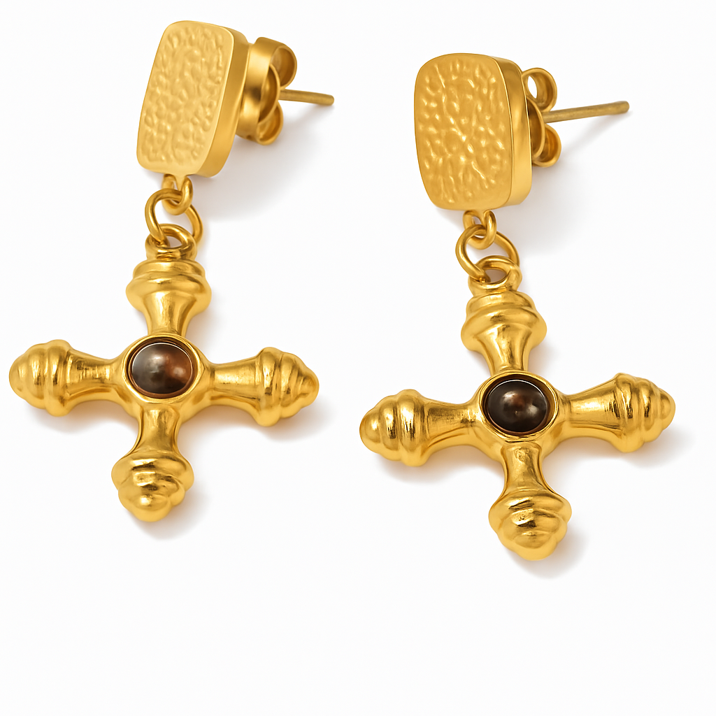 18k Gold Amara Drop Earrings UK – Akai G Jewels