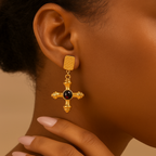 18k Gold Amara Drop Earrings UK – Akai G Jewels