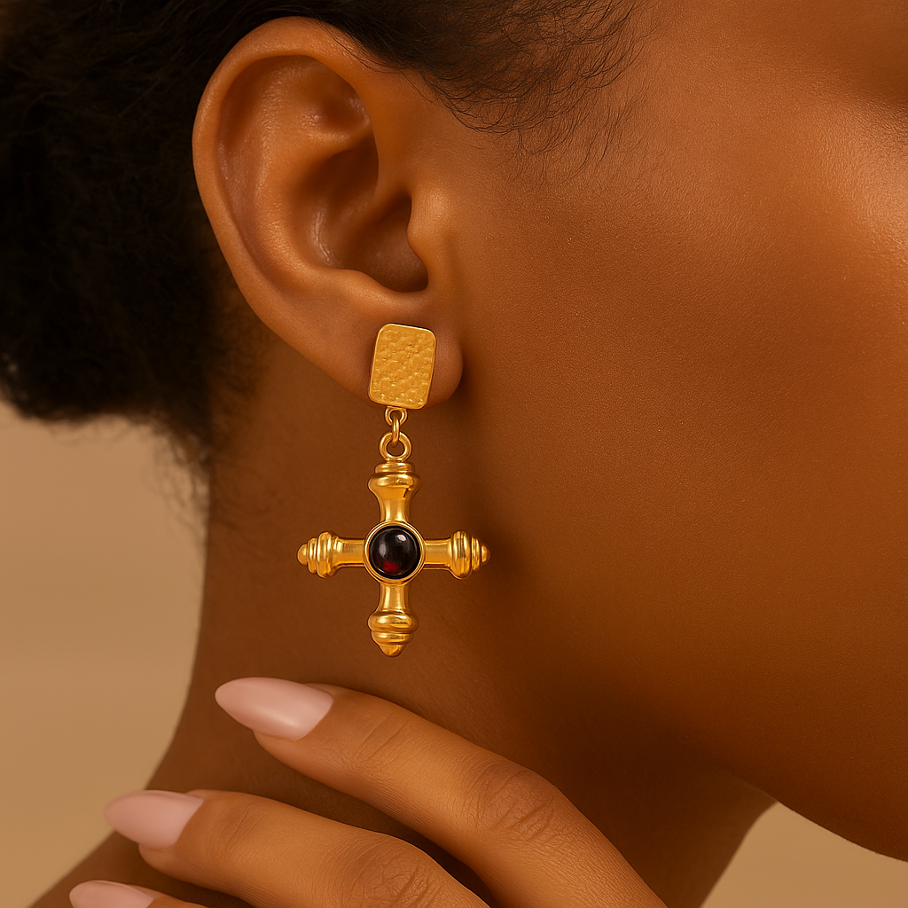 18k Gold Amara Drop Earrings UK – Akai G Jewels