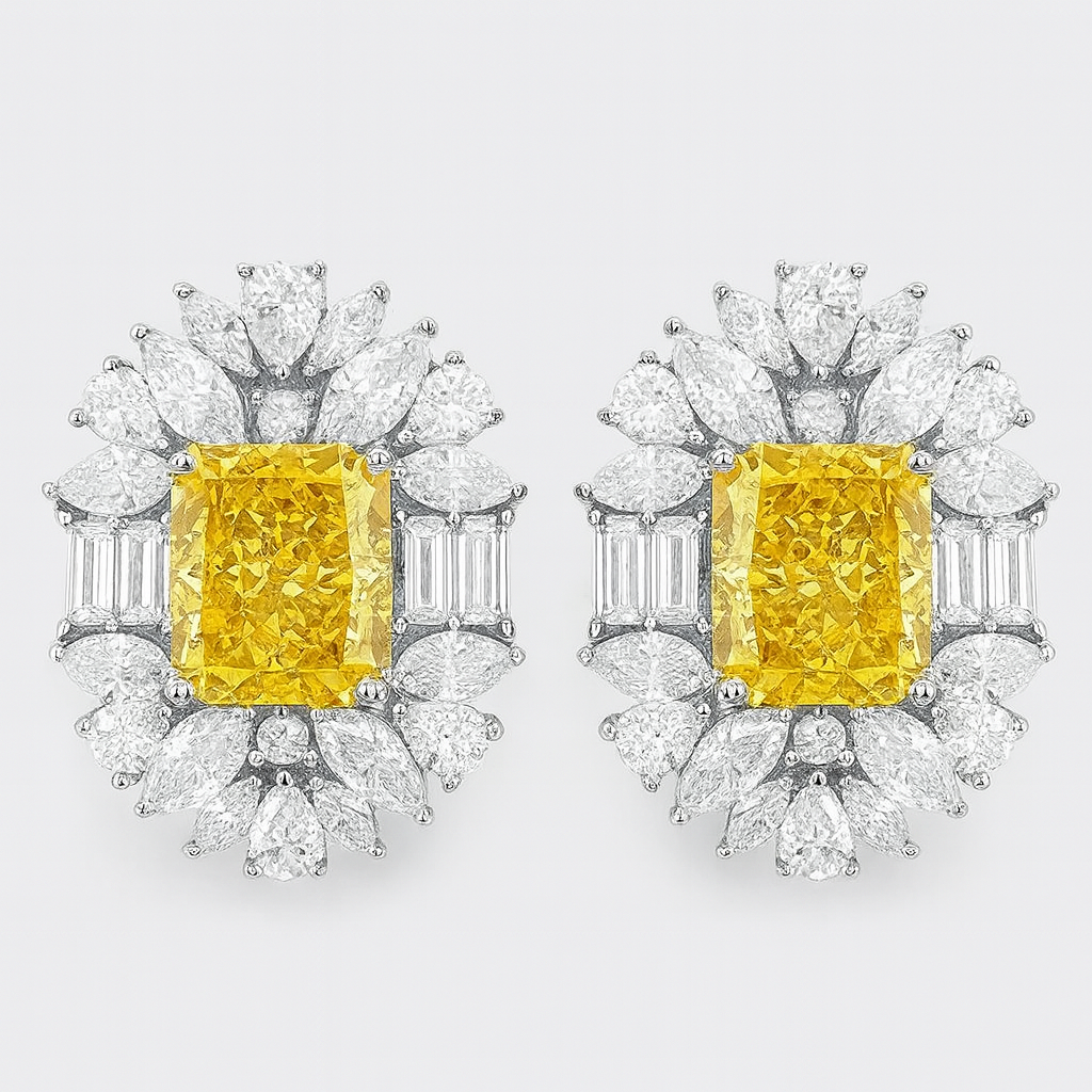 Luxury Silver Diamond Halo Earrings UK – Akai G Jewels