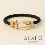 Luxury XL Buckle Woven Gold Steel Force 10 Bracelet