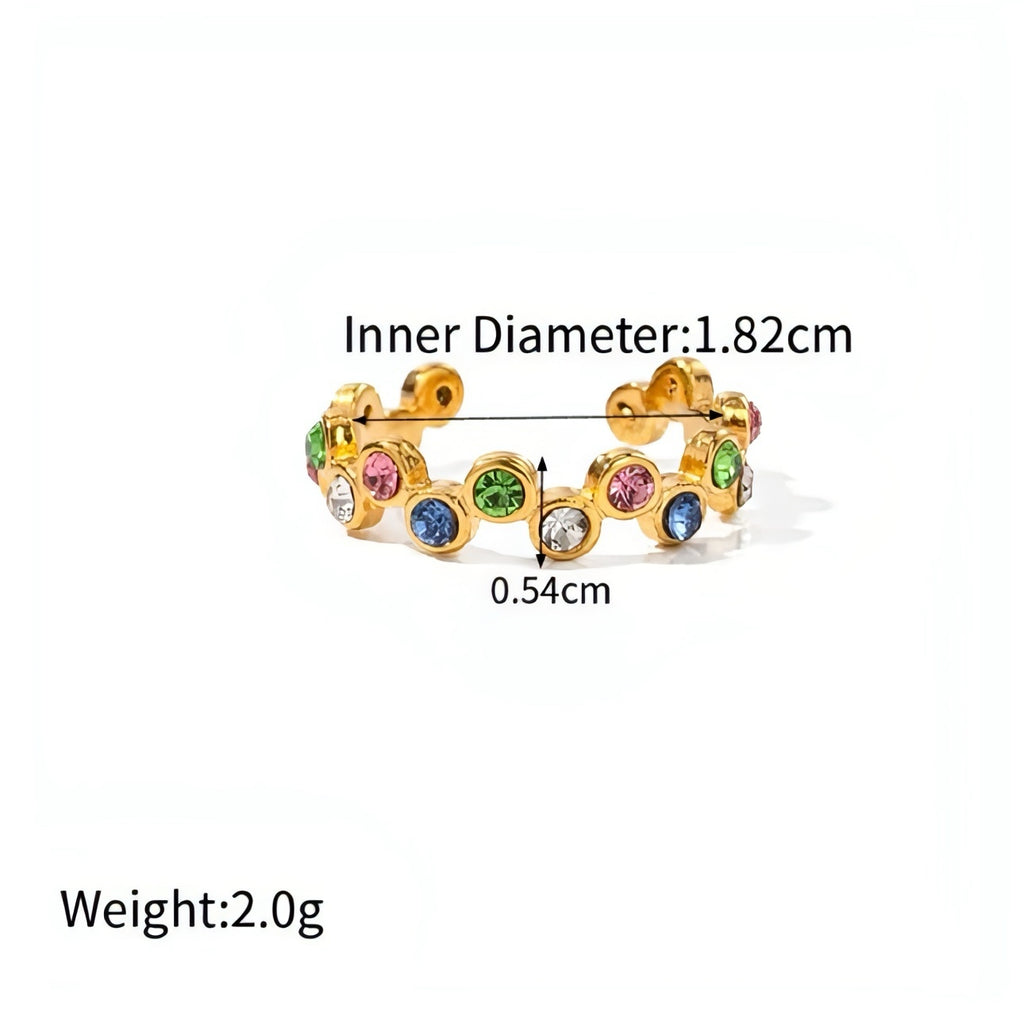 Confetti Bloom Ring 18k Gold Floral Statement Design UK – Akai G Jewels