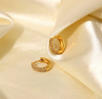 Zinnia Huggie Earrings 18k Gold Plated UK – Akai G Jewels