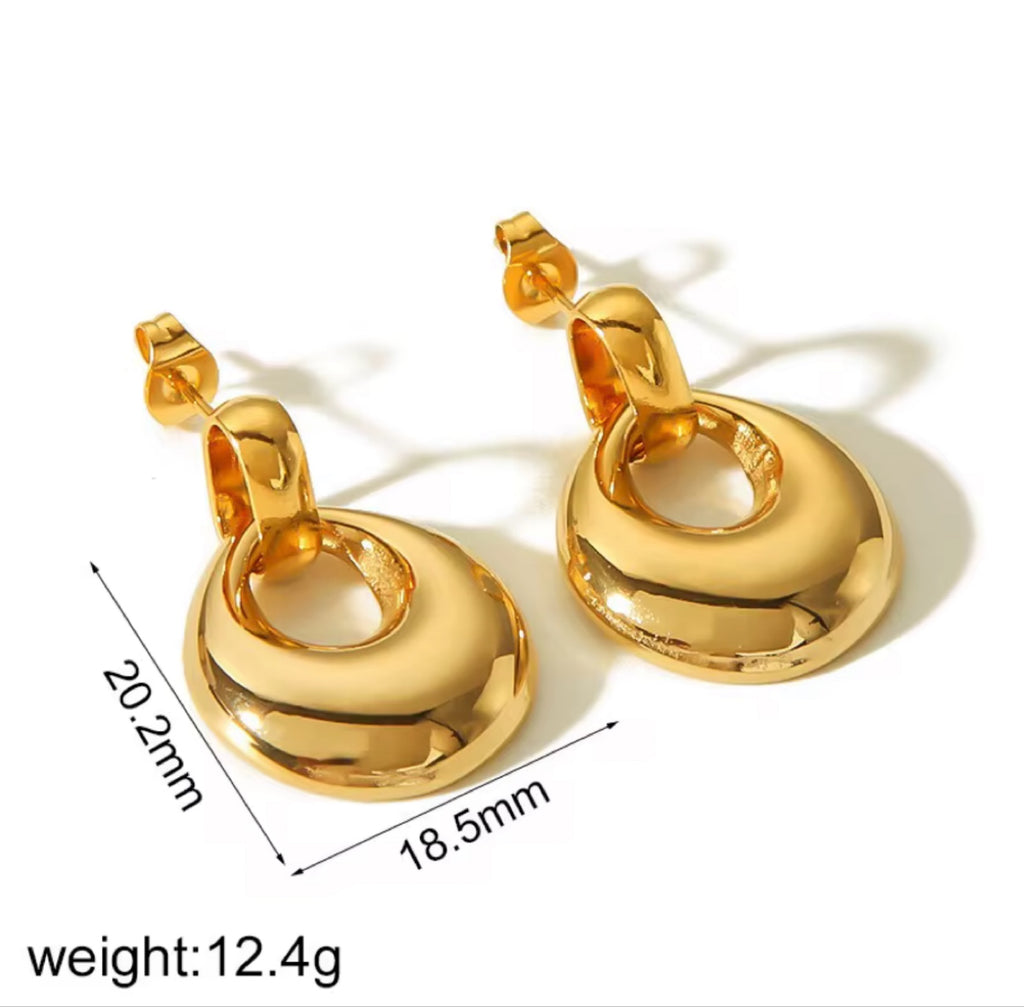 Marigold Drop Earrings 18k Gold Floral Design UK – Akai G Jewels