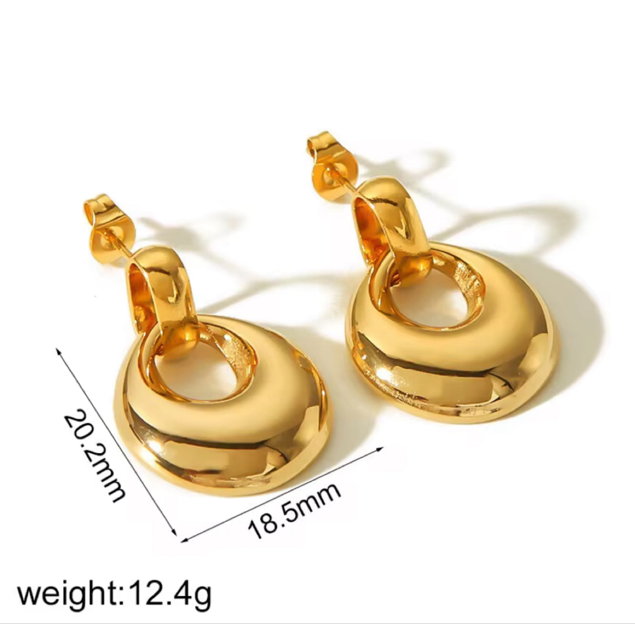 Marigold Drop Earrings 18k Gold Floral Design UK – Akai G Jewels