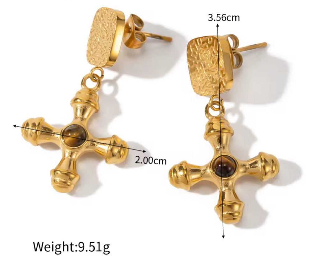 18k Gold Amara Drop Earrings UK – Akai G Jewels