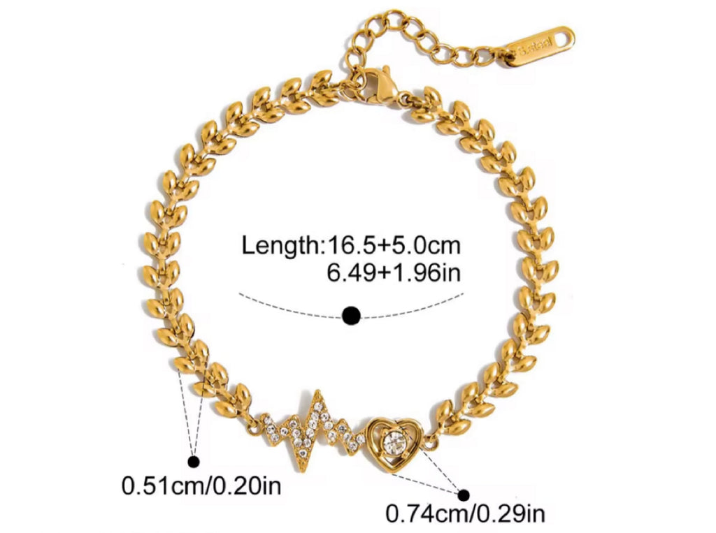 18k Gold Pulse of Love Bracelet UK – Akai G Jewels