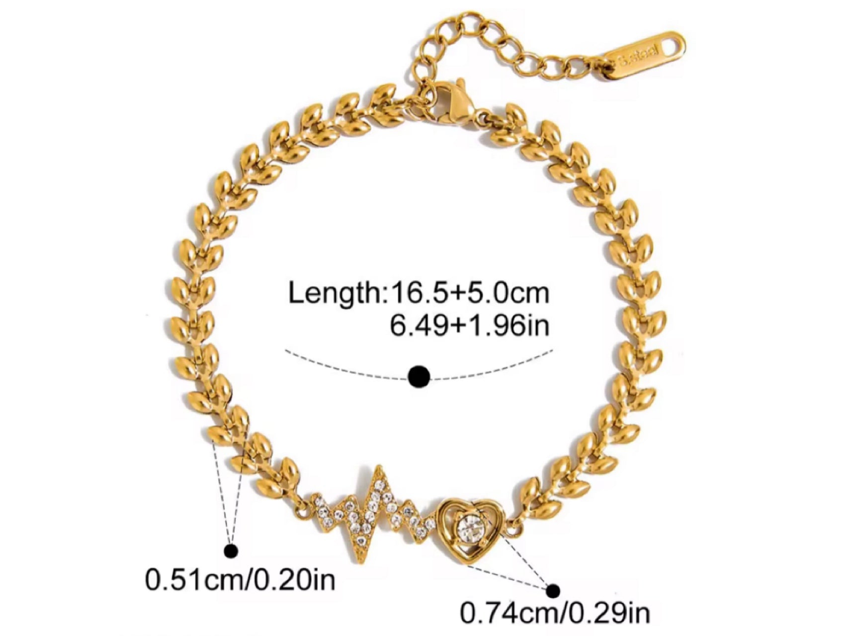 18k Gold Pulse of Love Bracelet UK – Akai G Jewels