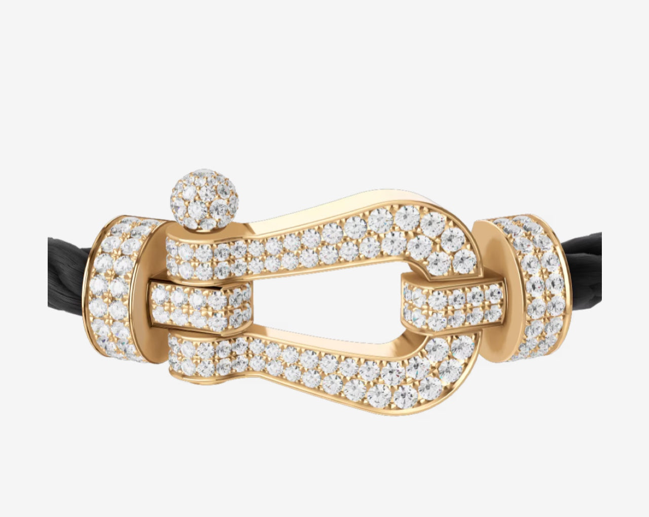 Close-up of gold and zirconia woven steel bracelet – Akai G Jewels